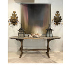 Tara Shaw 18th century Swedish drop leaf table with weathered patina and elegant wooden craftsmanship