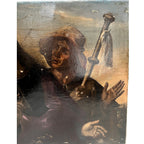 Tara Shaw 17th century Venetian oil painting depicting a pilgrim with a staff in a dramatic biblical scene