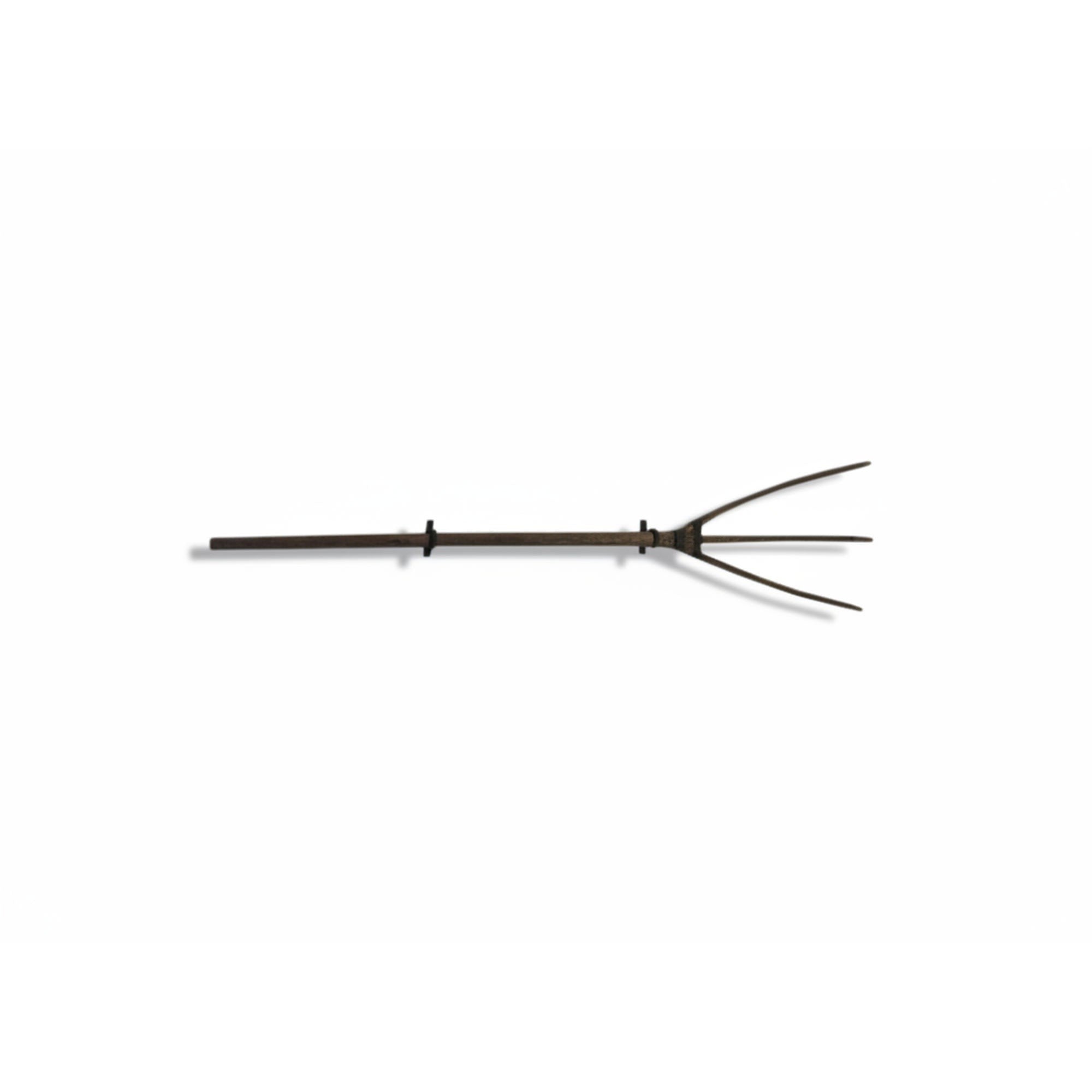 Tara Shaw vintage French pitchfork with custom wall mount hardware for rustic home decor