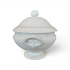 Tara Shaw 19th century white ironstone tureen with lid and sculpted rose finial