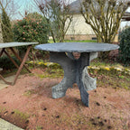 19th Century French Round Slate Table