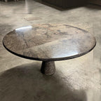 Mid-Century Italian Arabescato Marble Mangiarotti Eros Round Dining Table