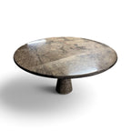 Mid-Century Italian Arabescato Marble Mangiarotti Eros Round Dining Table
