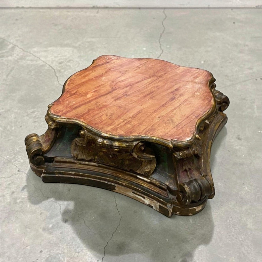 18th Century Italian Gilded & Painted Altar Coffee Table