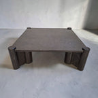 Mid-Century Gae Aulenti Black Marble Coffee Table