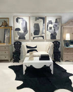 Large Black Hide Rug