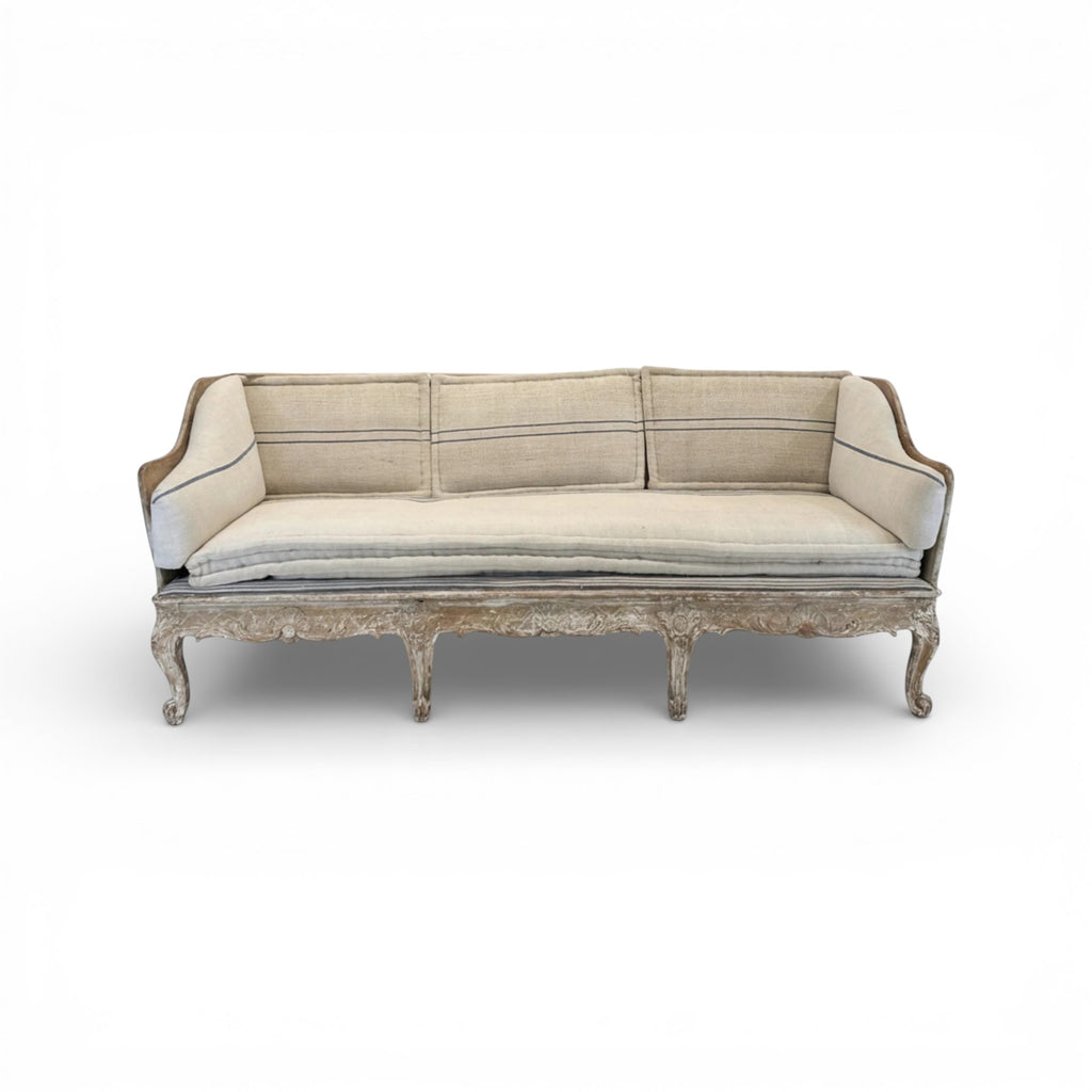 18th Century Swedish Trag Sofa with Cushions