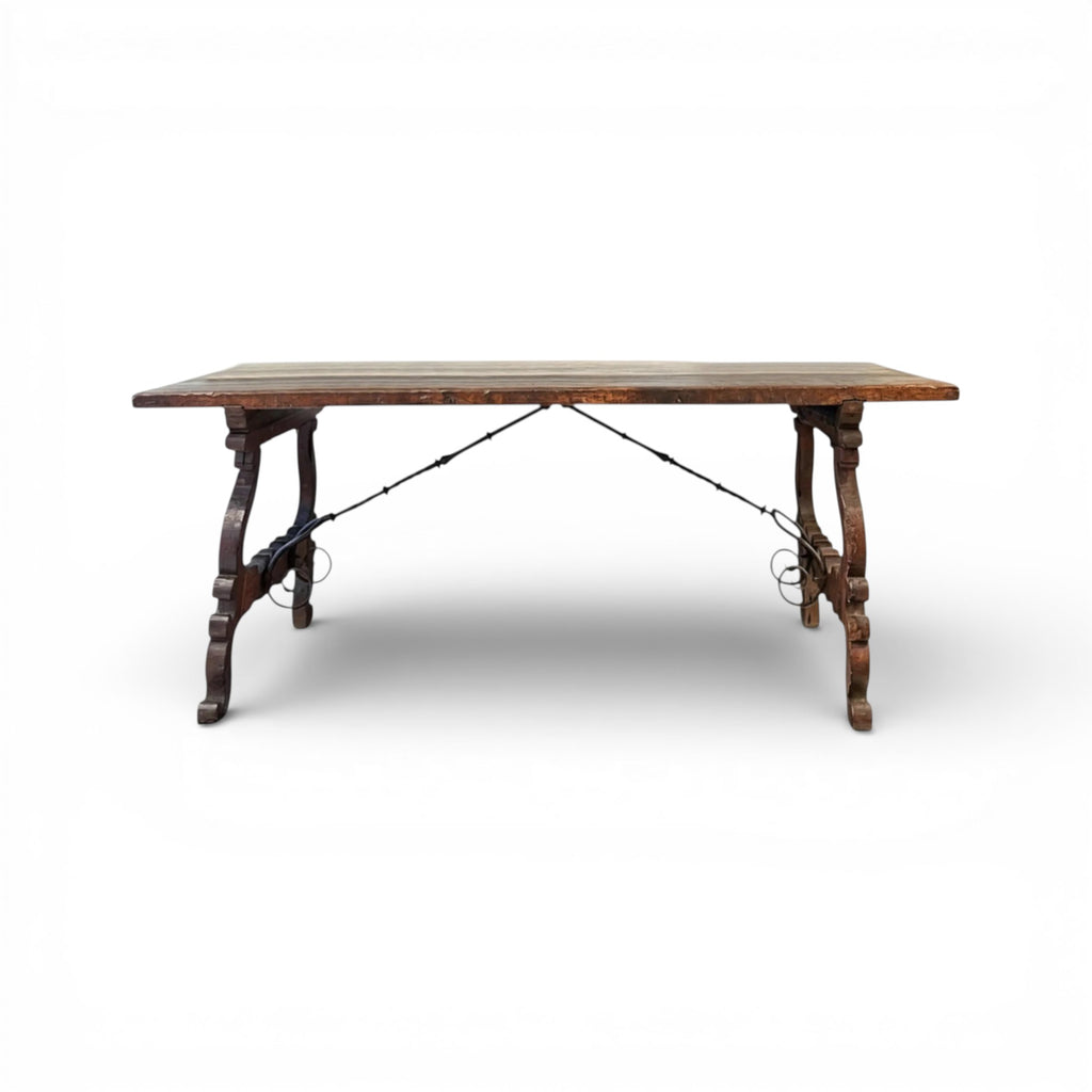 18th Century Spanish Walnut Trestle Table