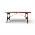 18th Century Spanish Walnut Trestle Table