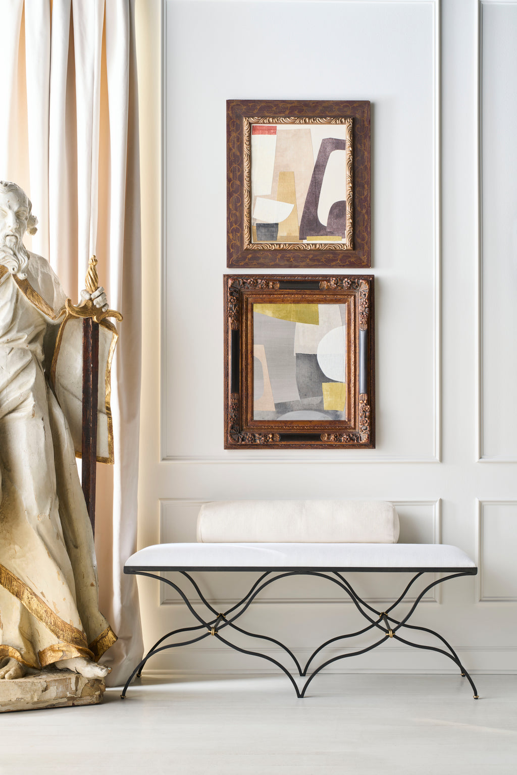 Elisabet Bench - Brass & Iron Knot