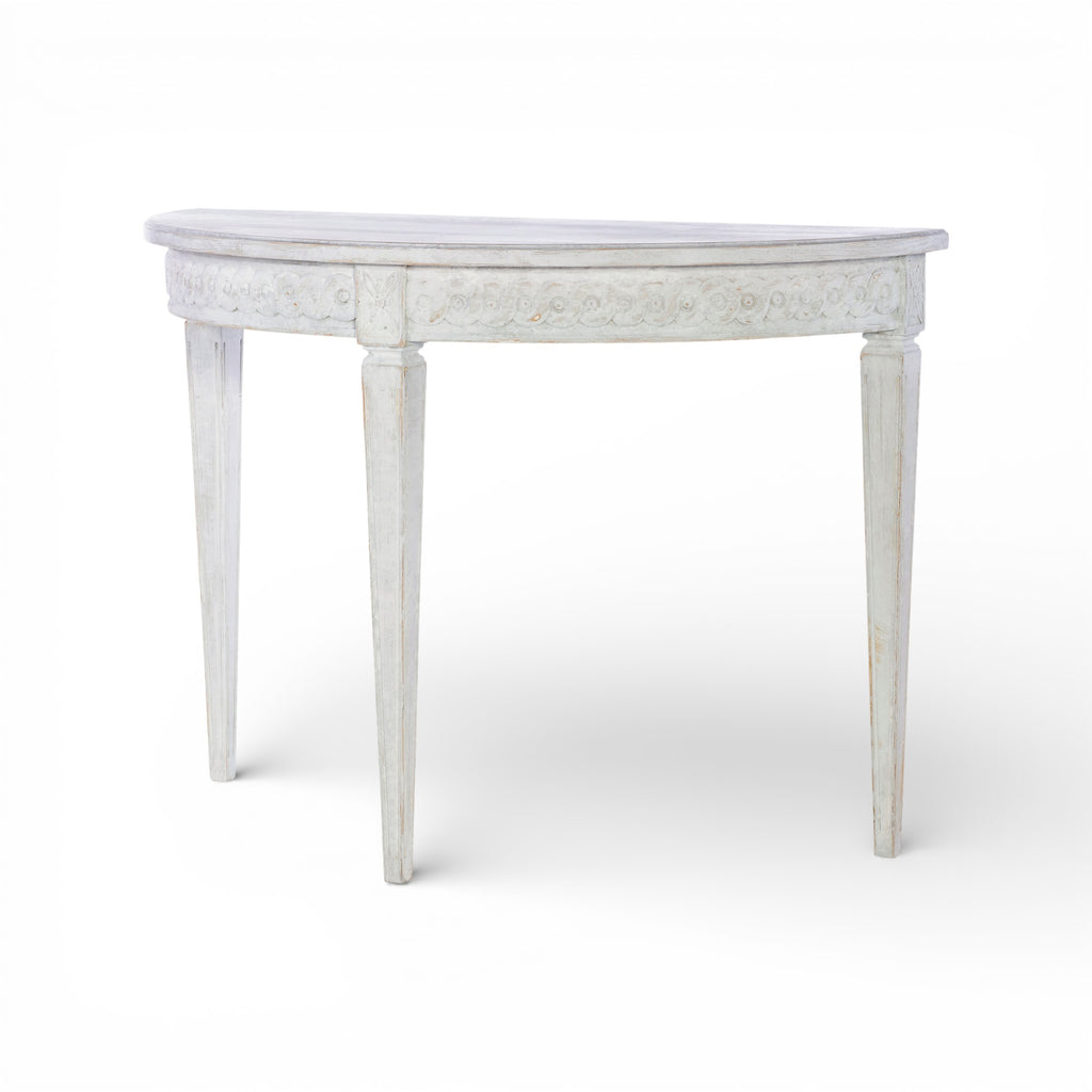 Petite Lutetia Console Table - Swedish Rubbed White