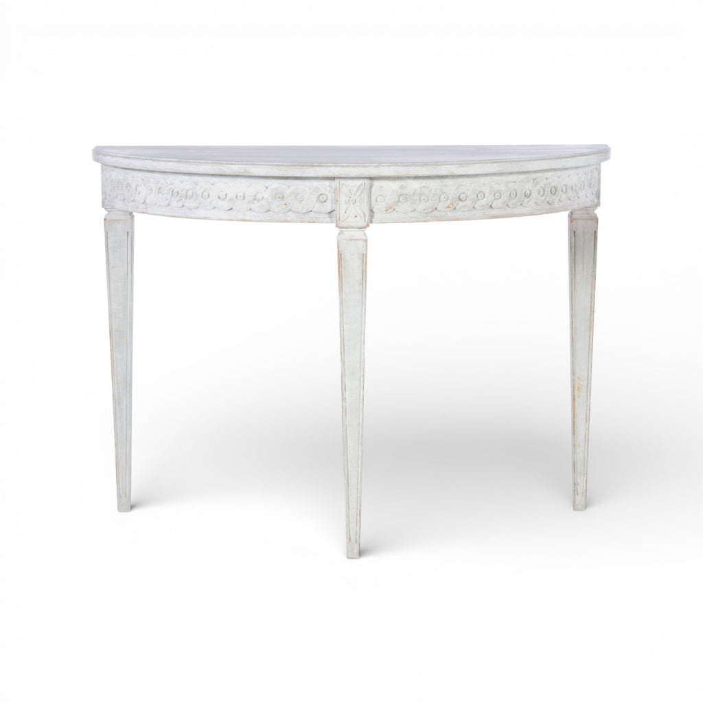 Petite Lutetia Console Table - Swedish Rubbed White