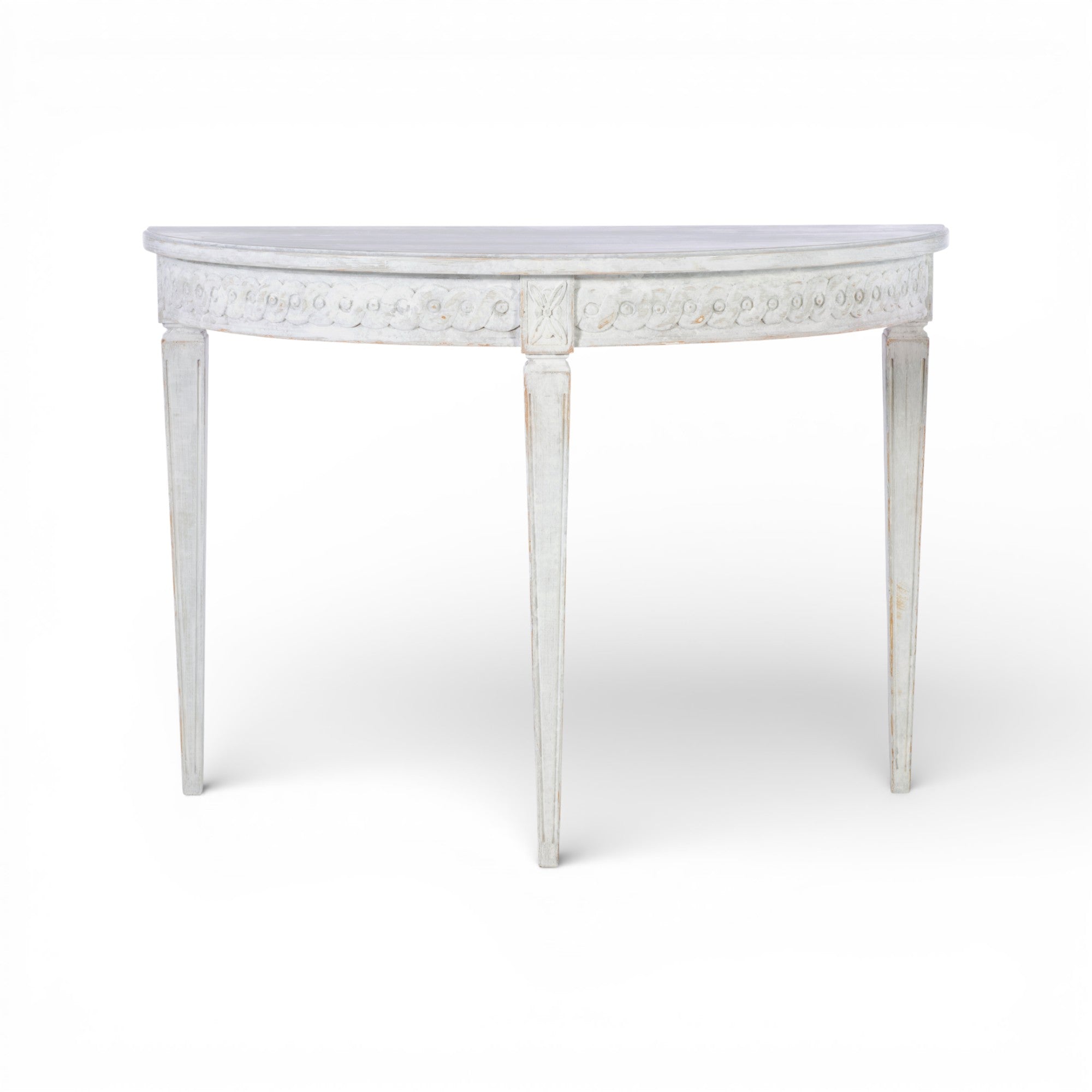 Petite Lutetia Console Table - Swedish Rubbed White