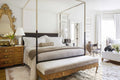 Maison Two Tone Canopy Bed with Linen Headboard