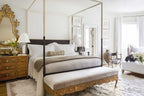 Maison Two Tone Canopy Bed with Linen Headboard