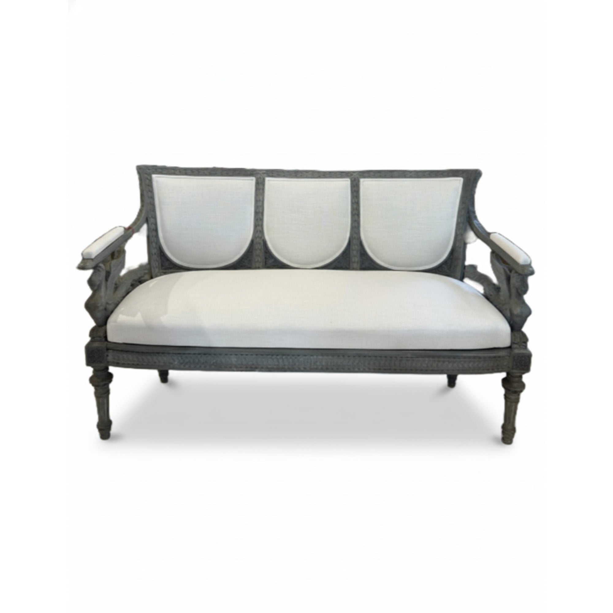 19th Century Swedish Bench with Griffons