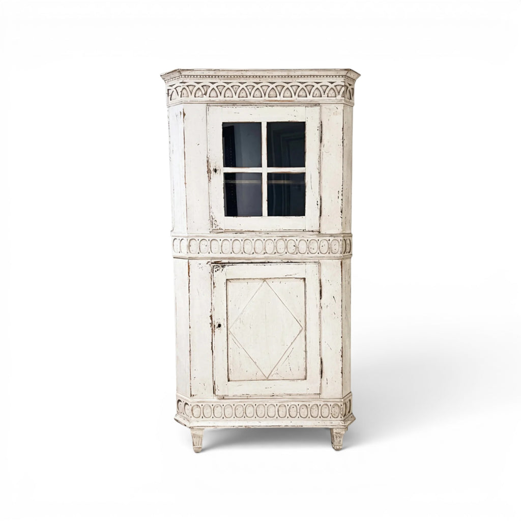 18th Century Swedish Gustavian Corner Antique Cabinet