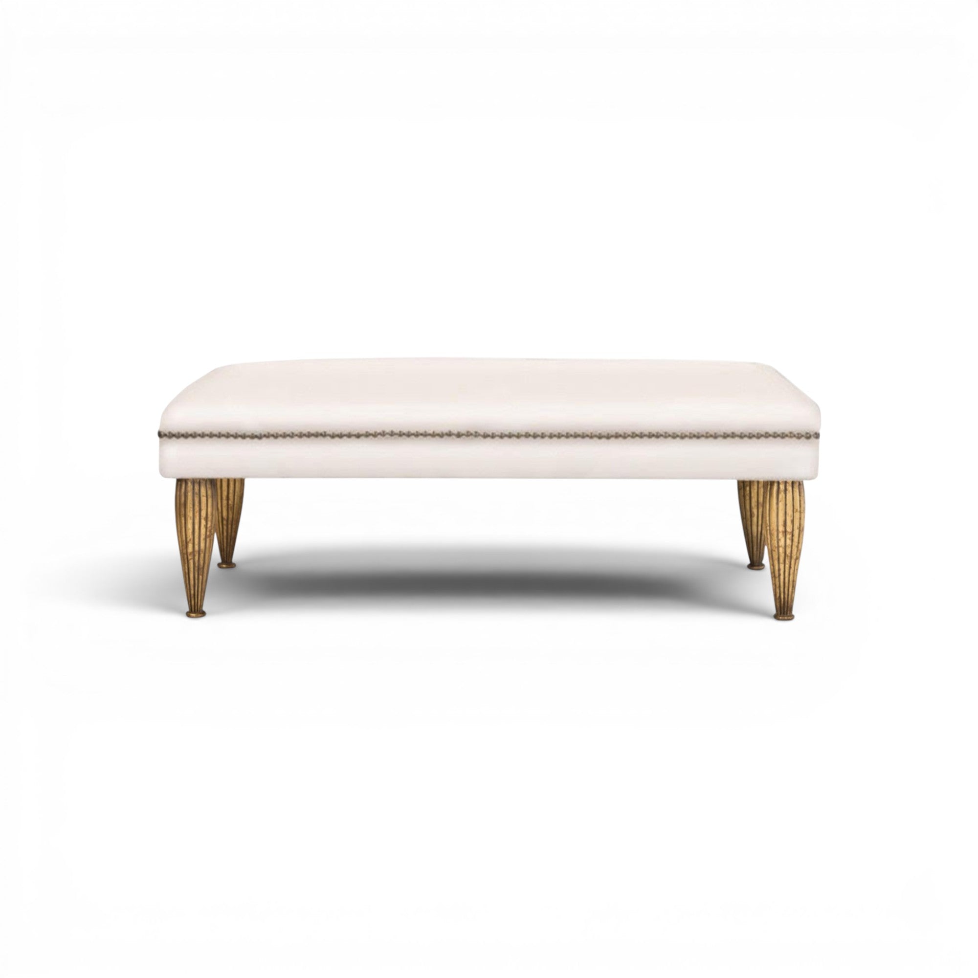 Maison Contemporary Bench with Gilded Legs