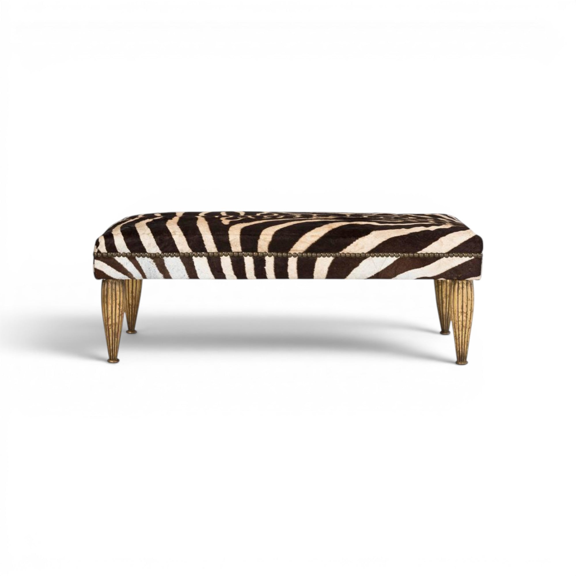 Maison Contemporary Bench with Gilded Legs